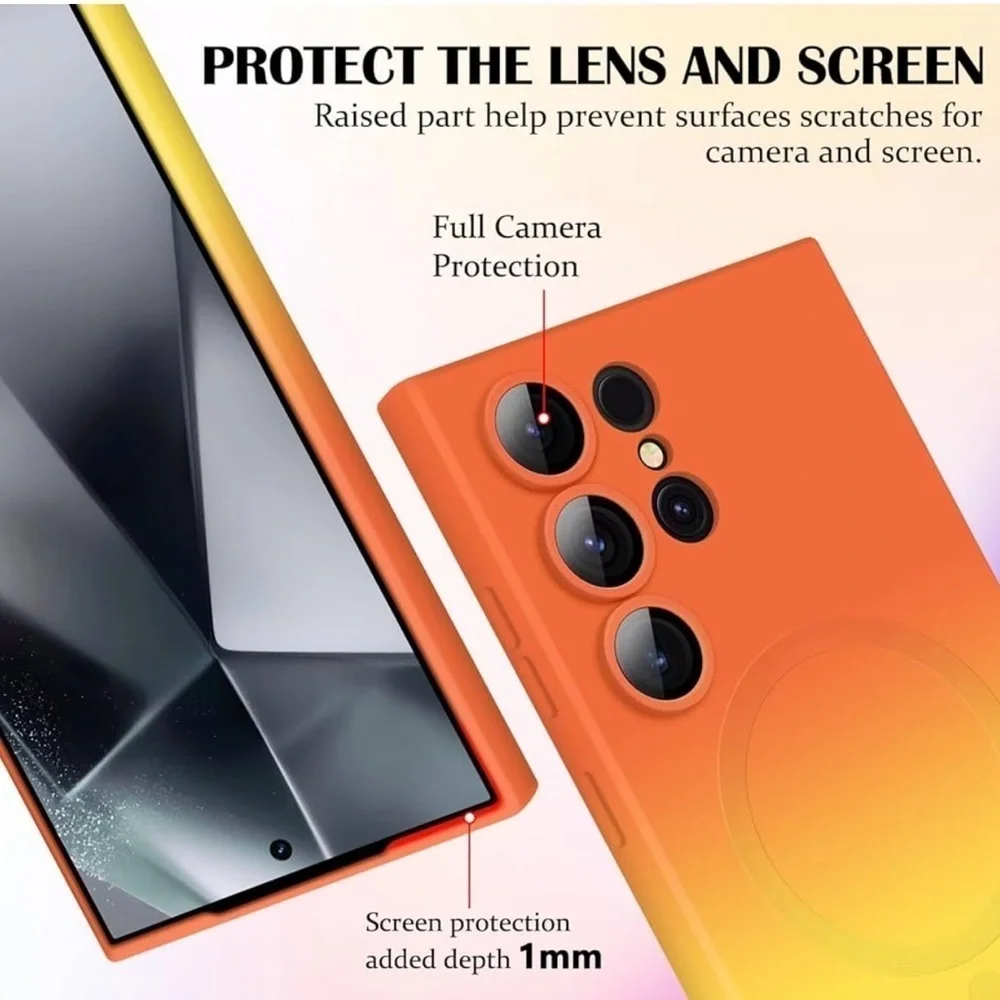 NWB Samsung Galaxy S24 Ultra 5G Magnetic Case, Luxury Soft Liquid Silicone Case